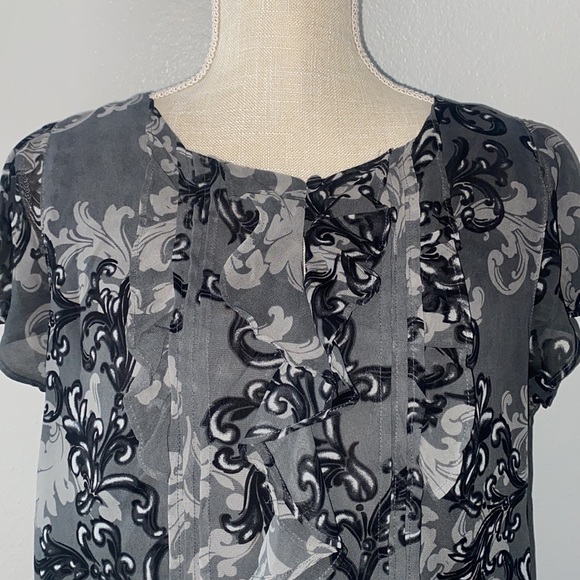 Apt. 9 Flutter Sleeve Blouson Blouse - Picture 3 of 10